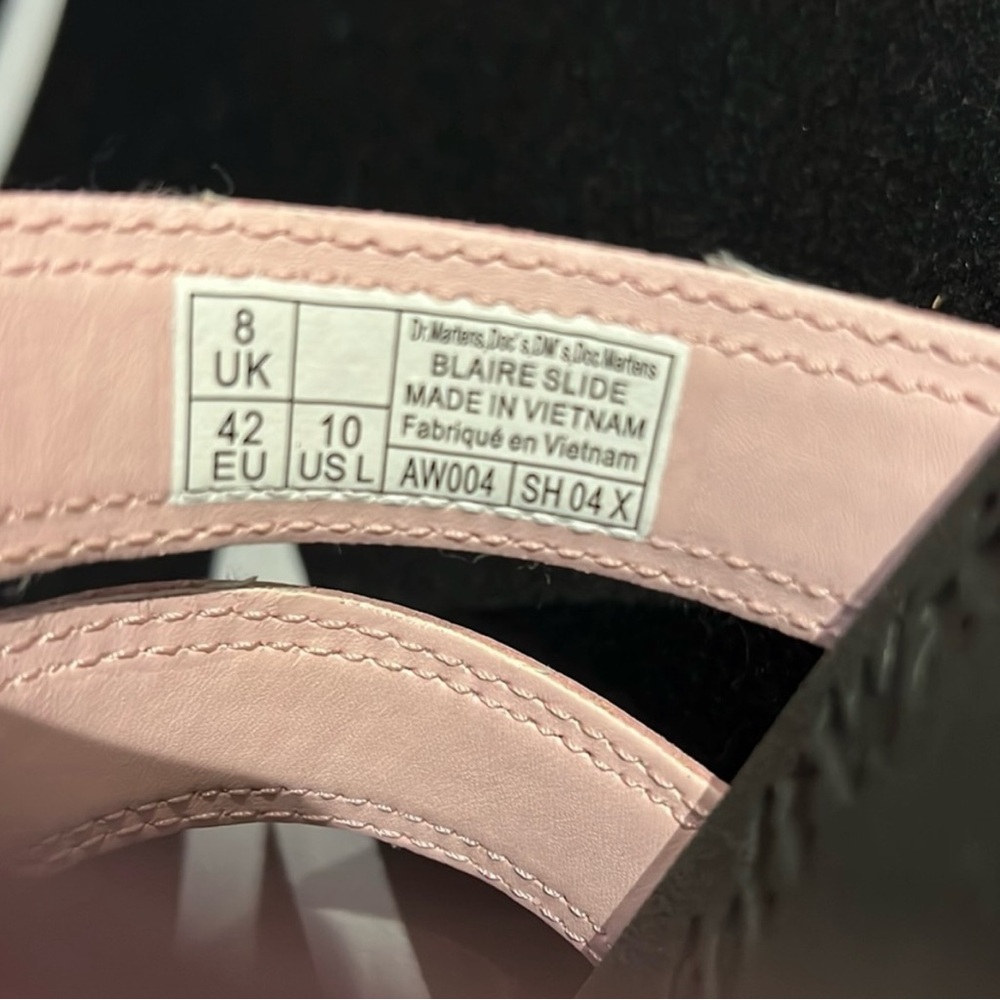 NWOB Dr. Martens Blaire Pink Triple Strap Sandals with Black Sole - Picture 7 of 7